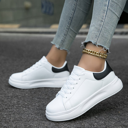 OrthoSports - Clean white lederen sneakers dames wit