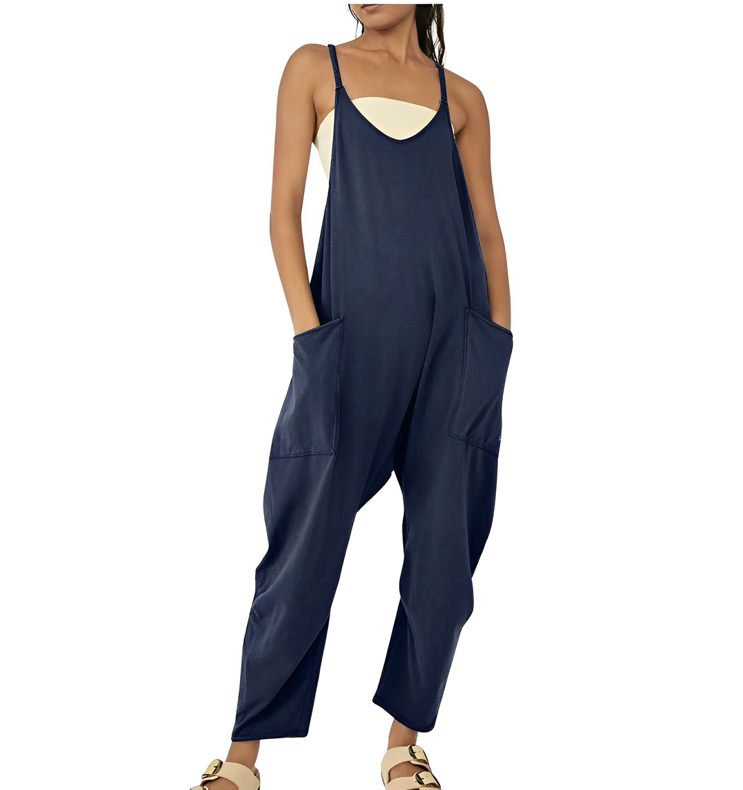 Losse jumpsuit met zakken aan de voorkant - Everly