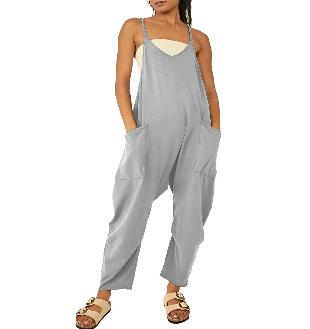 Losse jumpsuit met zakken aan de voorkant - Everly