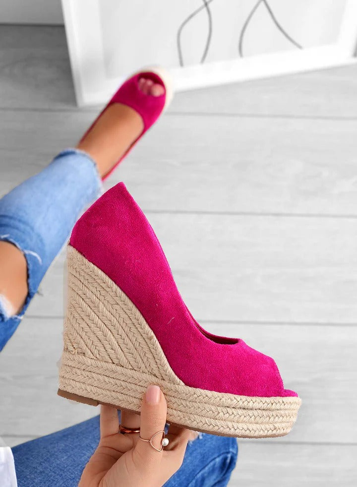 Suede espadrilles met sleehakken - Madison