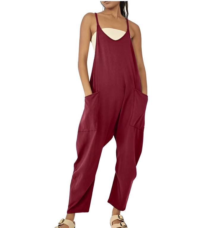 Losse jumpsuit met zakken aan de voorkant - Everly