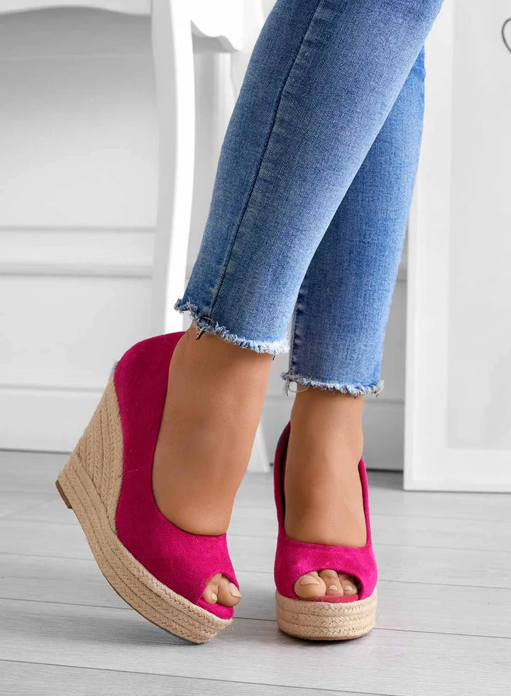 Suede espadrilles met sleehakken - Madison