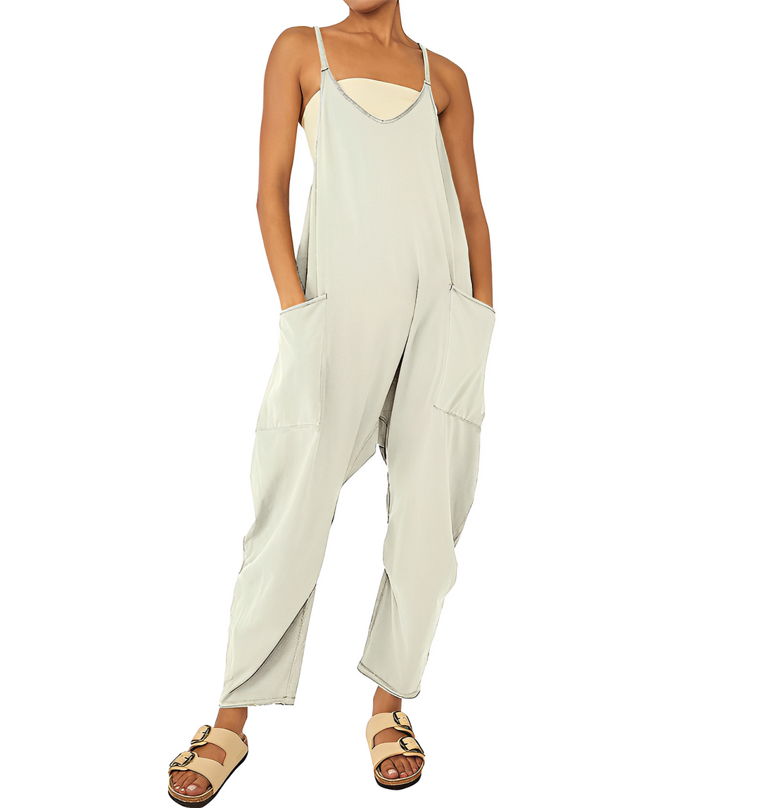 Losse jumpsuit met zakken aan de voorkant - Everly