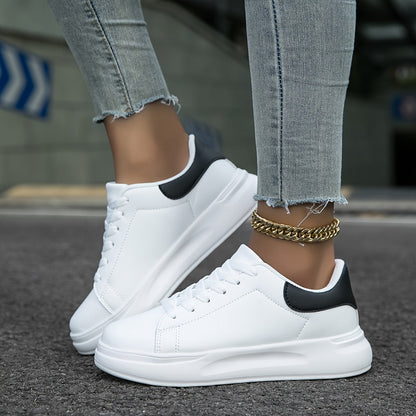 OrthoSports - Clean white lederen sneakers dames wit