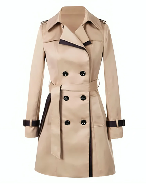 Lange trenchcoat met ceintuur voor dames - Willow