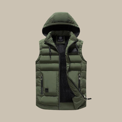 Casual Puffer Bodywarmer met Capuchon voor Heren - Mike