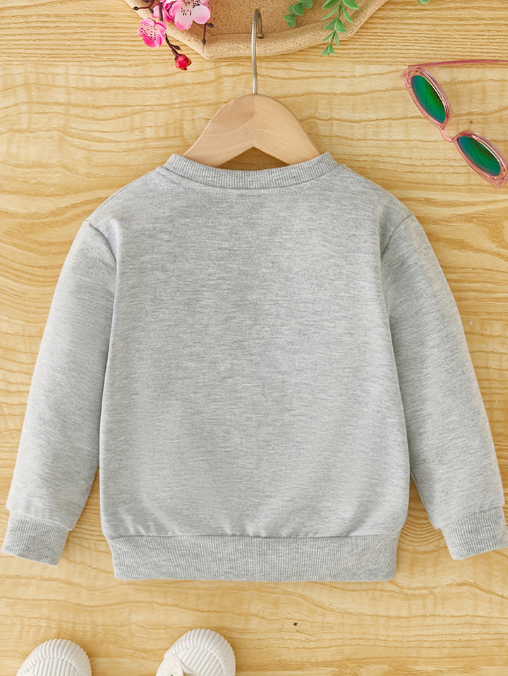 Meisjes sweatshirt met eenhoornprint en ronde hals - Halina