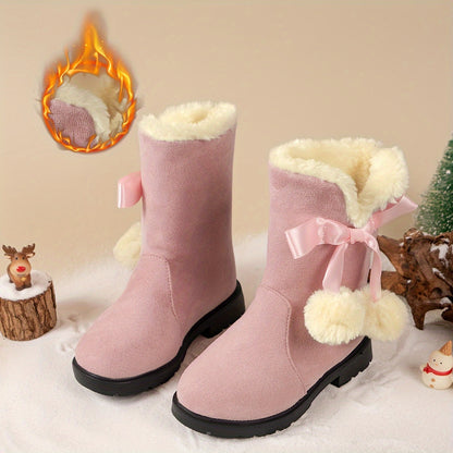 Meisjes snow boots, warme fleece cozy non-slip enkellaarsjes - Avrile