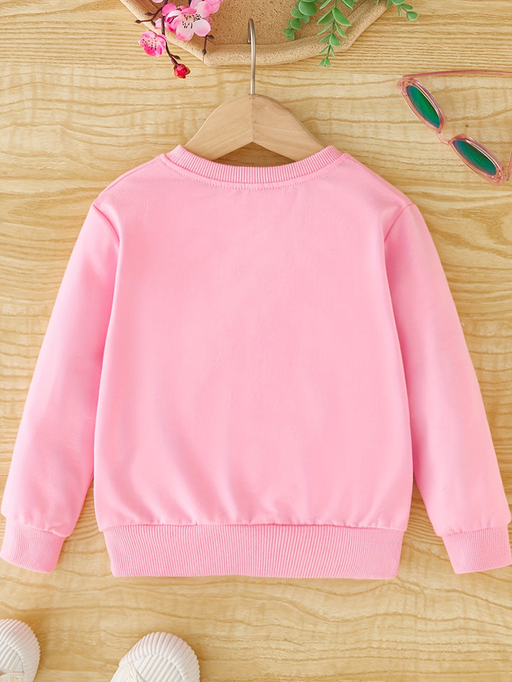 Meisjes sweatshirt met eenhoornprint en ronde hals - Halina