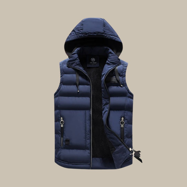 Casual Puffer Bodywarmer met Capuchon voor Heren - Mike