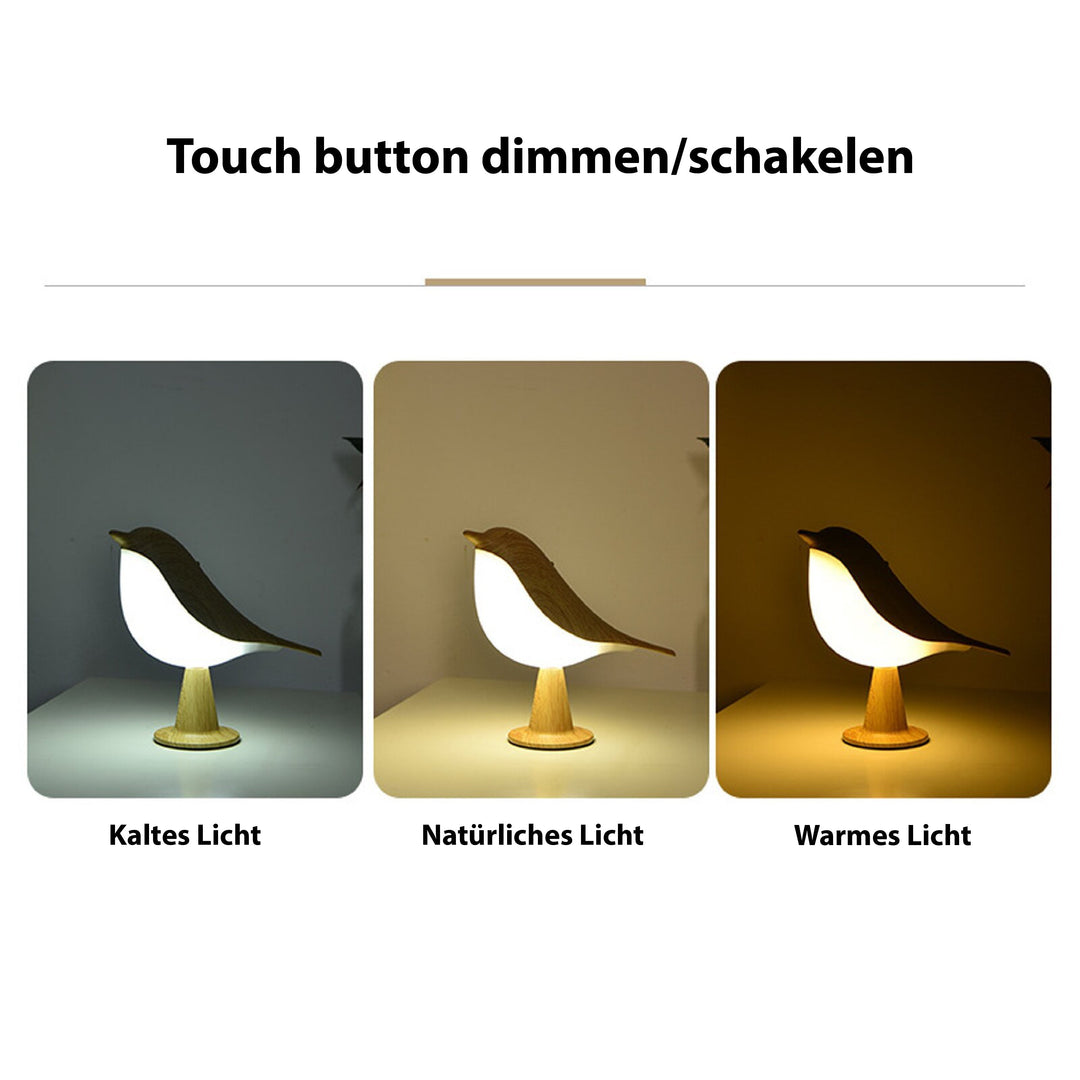 Minimalistische designlamp met vogels