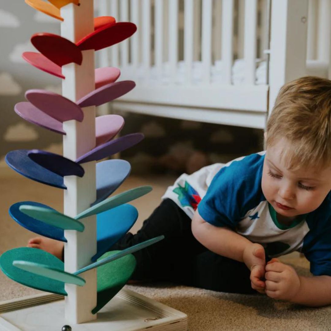 Regenboog knikkerboom speelgoed - montessori ballenval spel