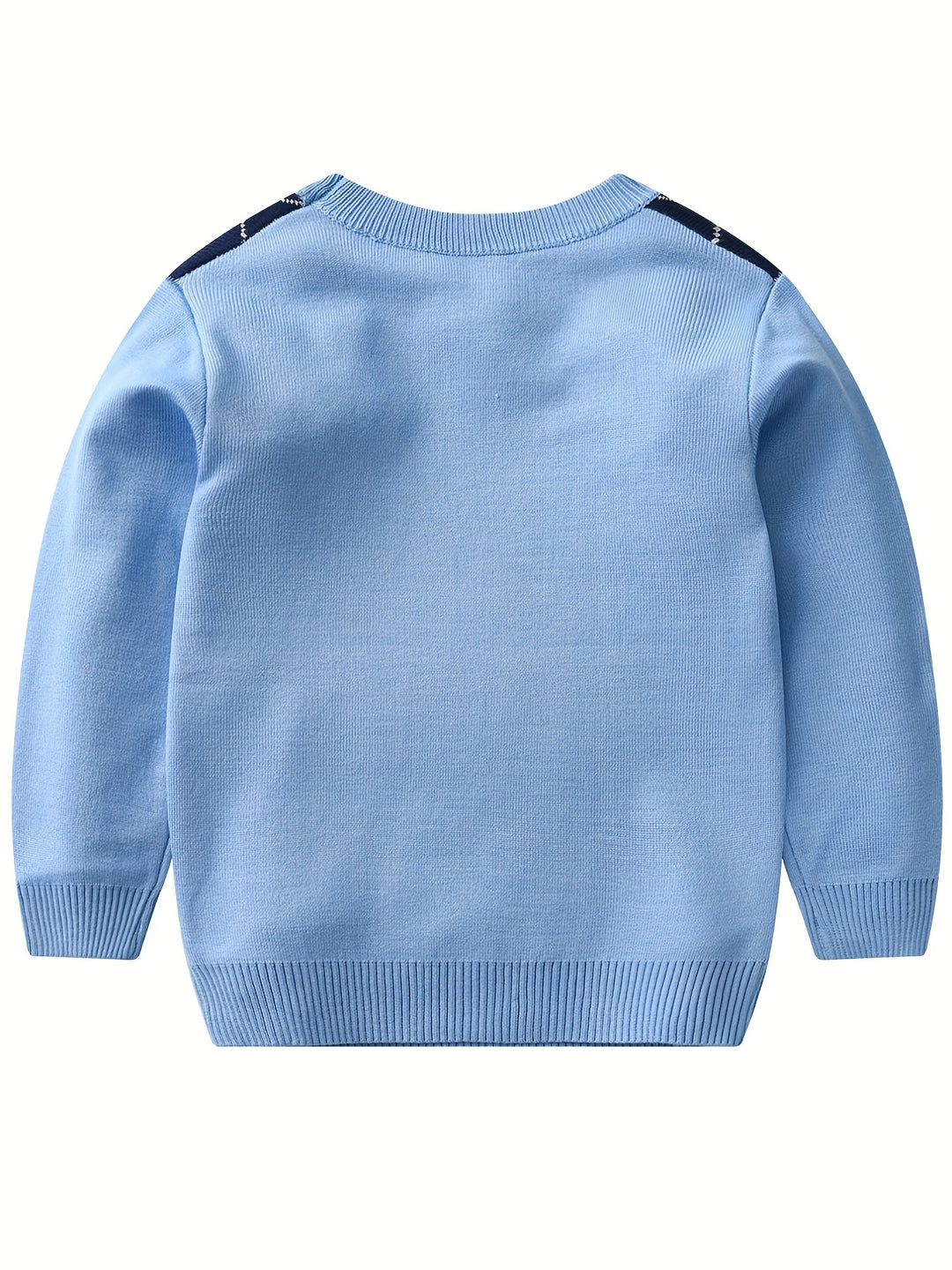 Jongens lange mouwen gebreide sweater met argyle patroon - Alvino