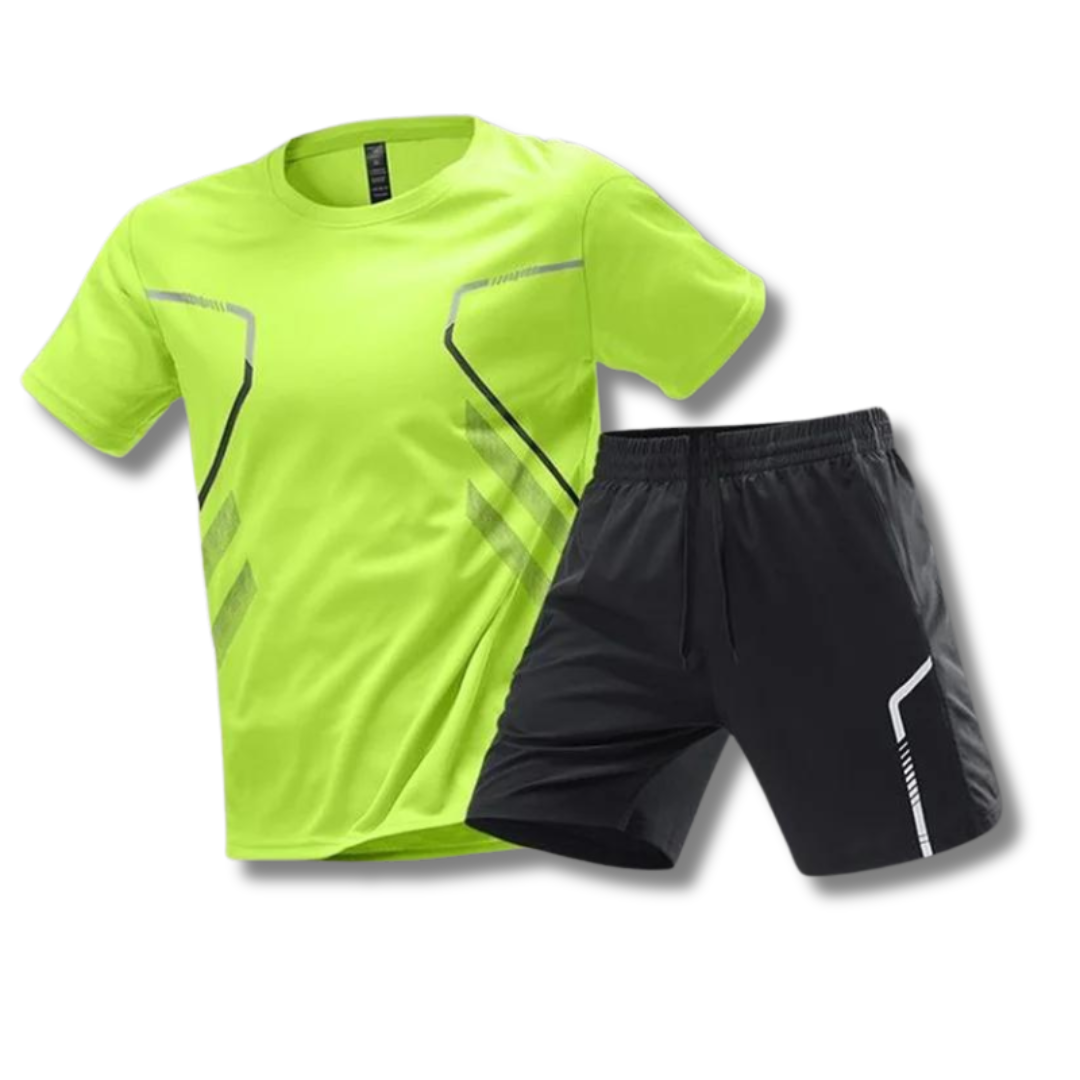 Tweedelige set sportshirt en korte Broek heren - Josam