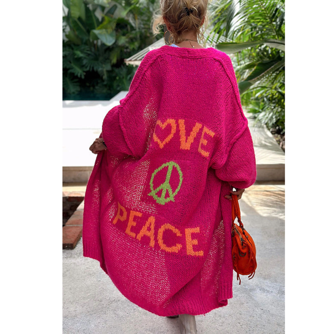 Stijlvolle peace cardigan - Ibiza