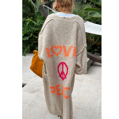 Stijlvolle peace cardigan - Ibiza