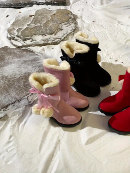 Meisjes snow boots, warme fleece cozy non-slip enkellaarsjes - Avrile