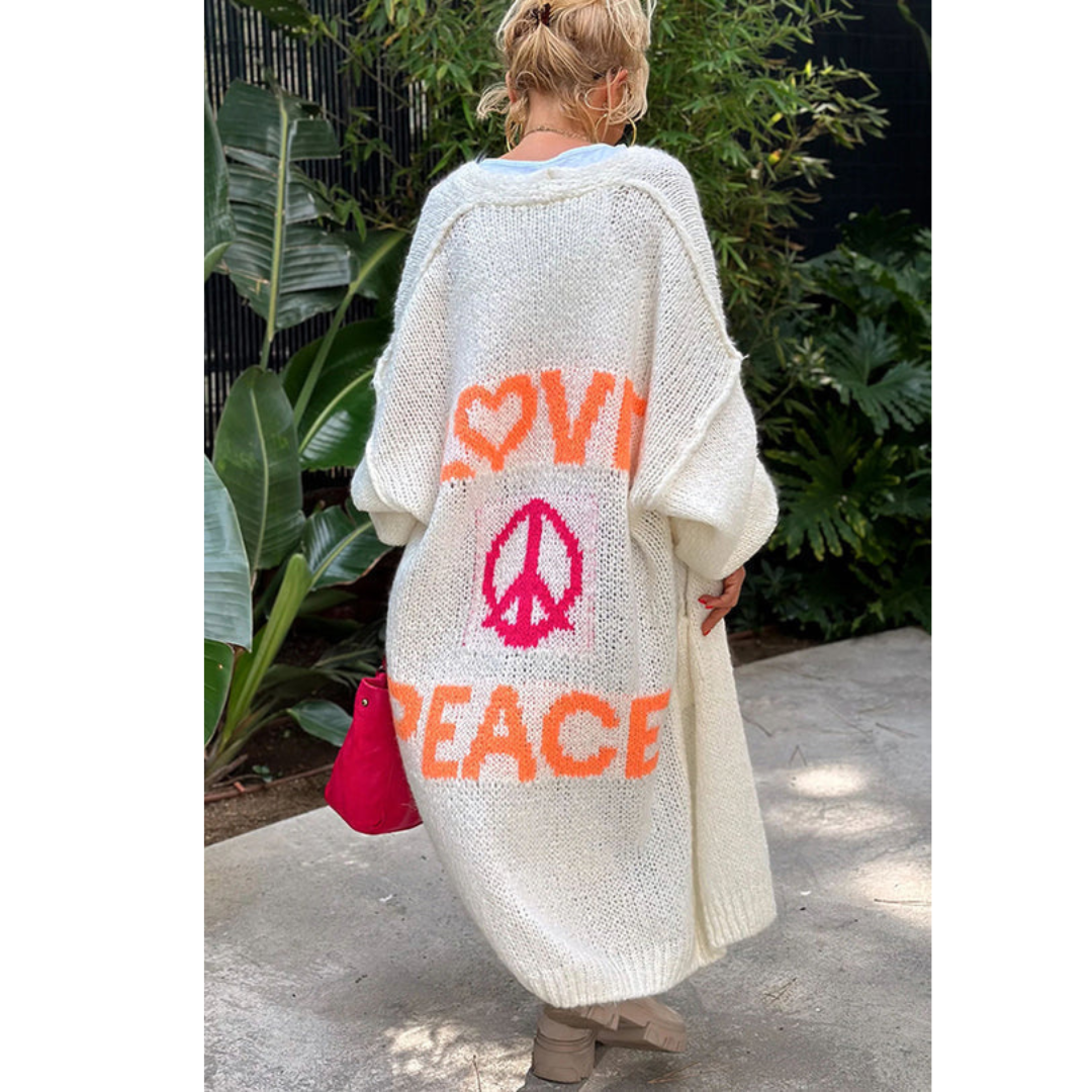 Stijlvolle peace cardigan - Ibiza