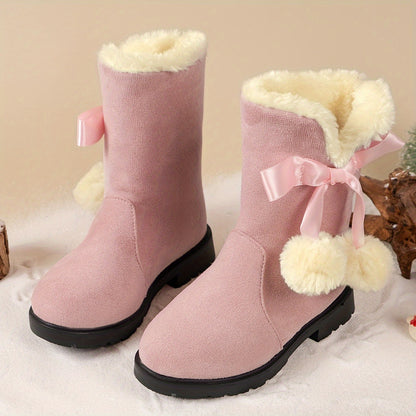 Meisjes snow boots, warme fleece cozy non-slip enkellaarsjes - Avrile