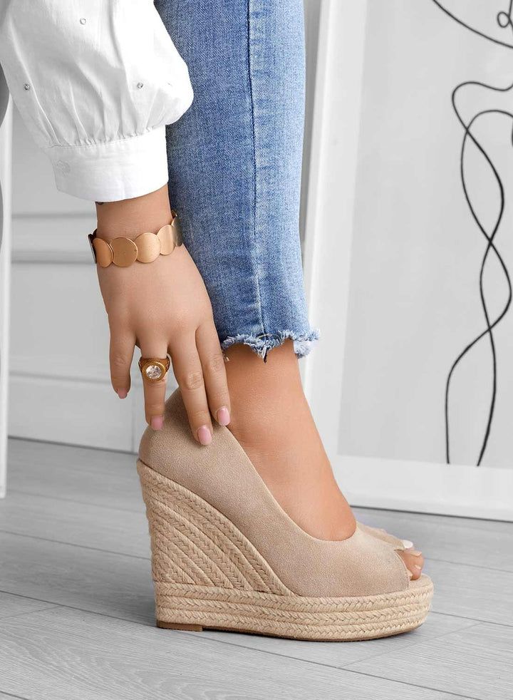 Suede espadrilles met sleehakken - Madison