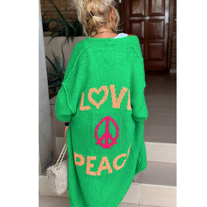 Stijlvolle peace cardigan - Ibiza