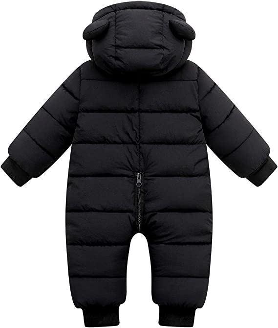 Warme en knusse baby winterromper met oortjes