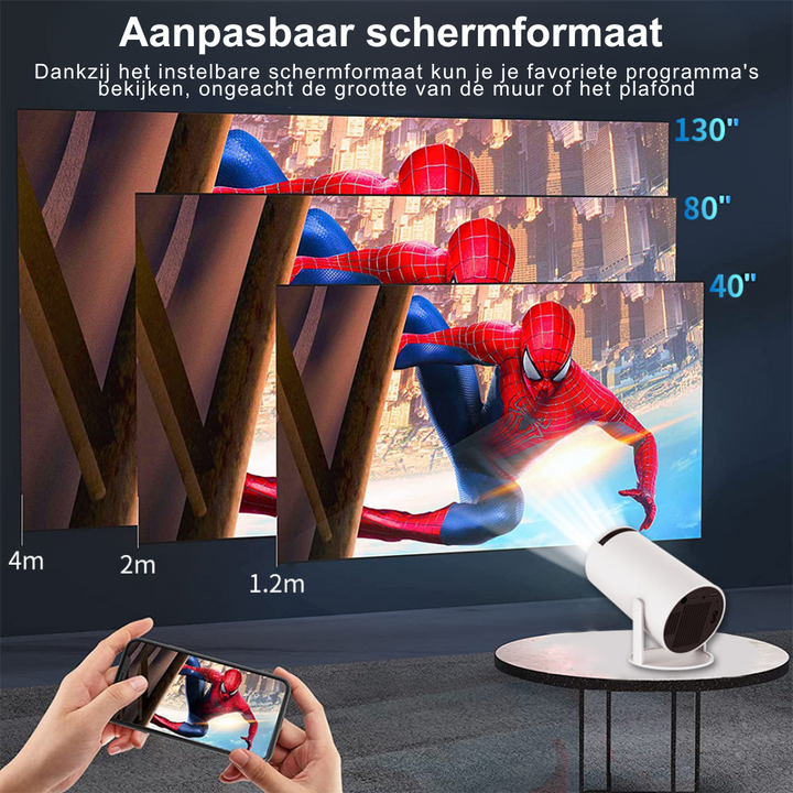 Draagbare compacte smart HD-Projector