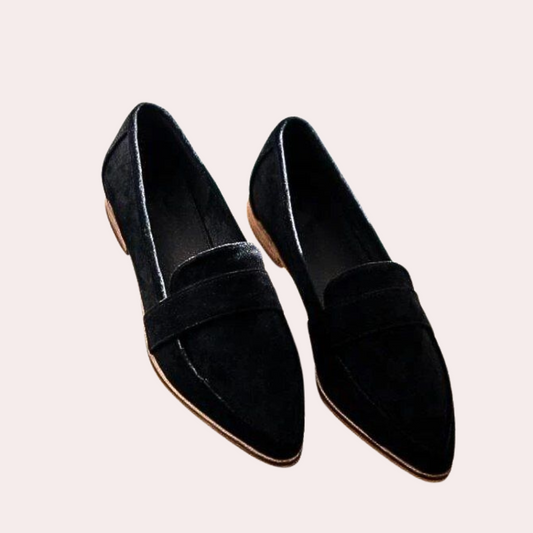 Trendy comfortabele instappers loafers suèdelook voor dames - Hollie