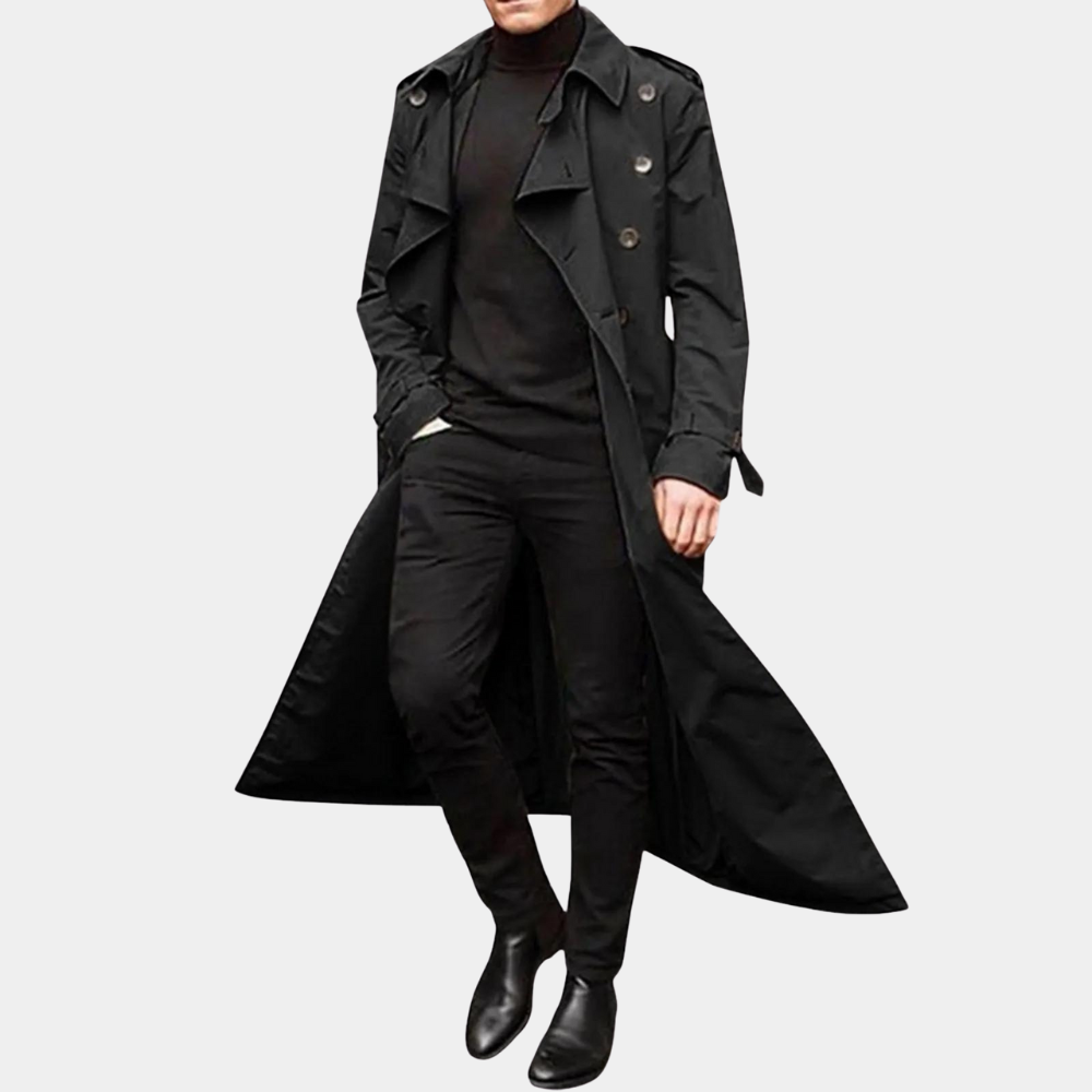 Winter Casual lange trenchcoat voor mannen - Anesto