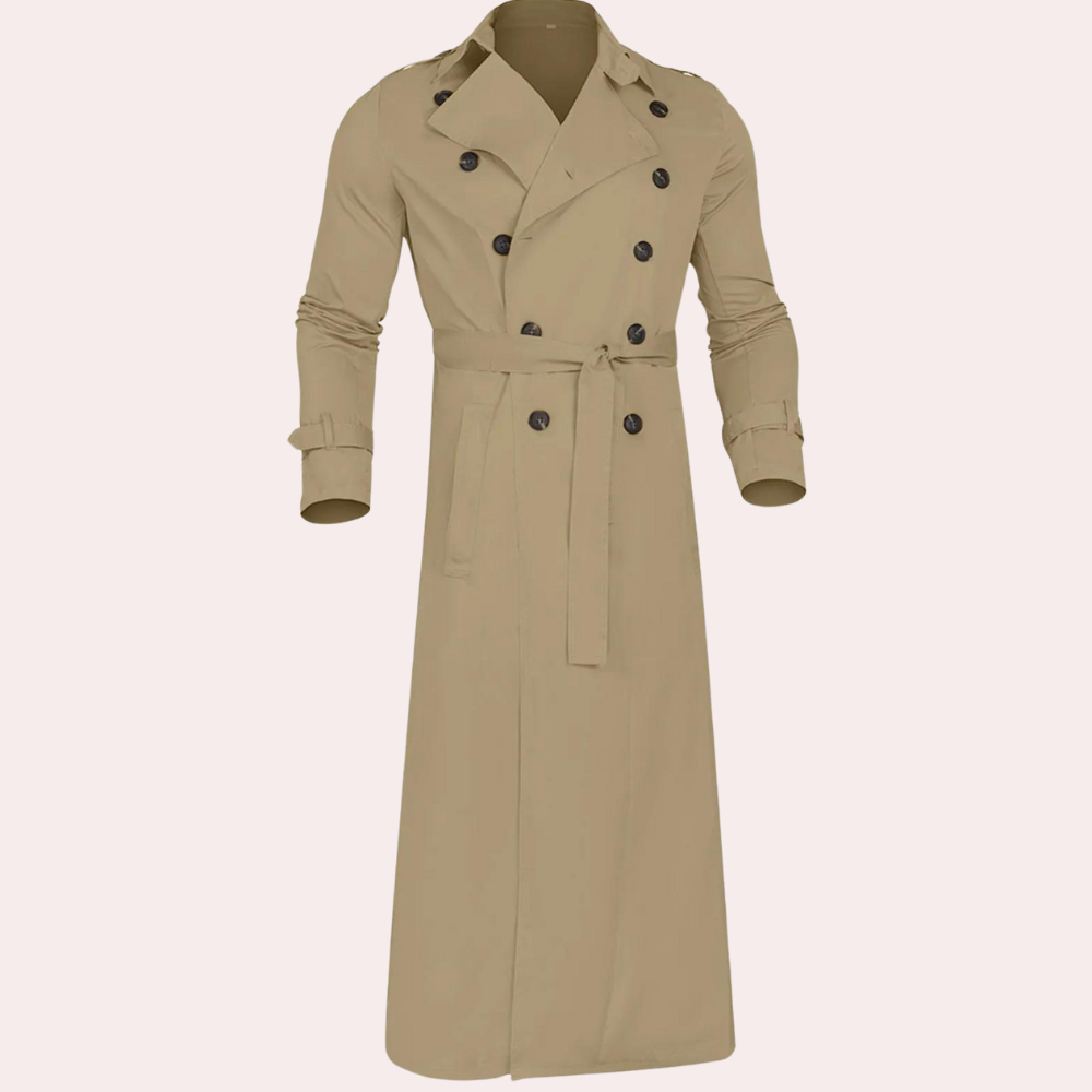 Winter Casual lange trenchcoat voor mannen - Anesto