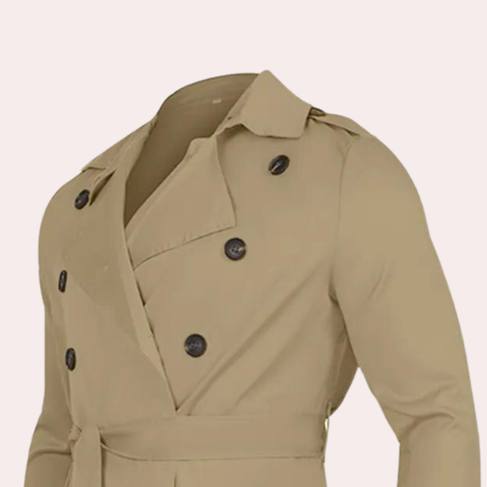 Winter Casual lange trenchcoat voor mannen - Anesto