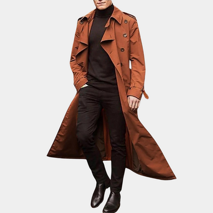 Winter Casual lange trenchcoat voor mannen - Anesto