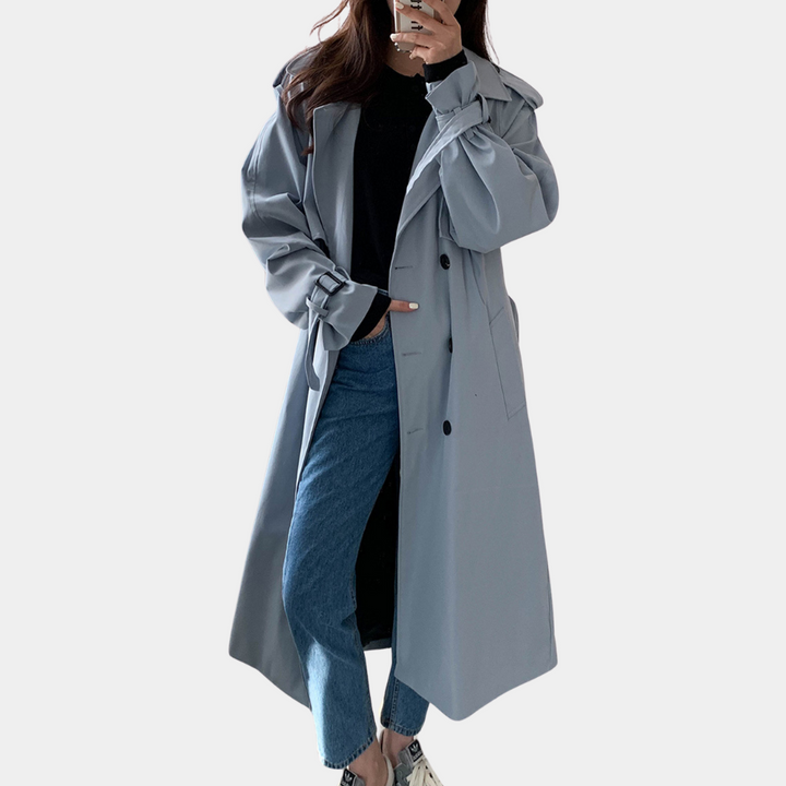 Oversized trenchcoat met riem voor dames - Ivana