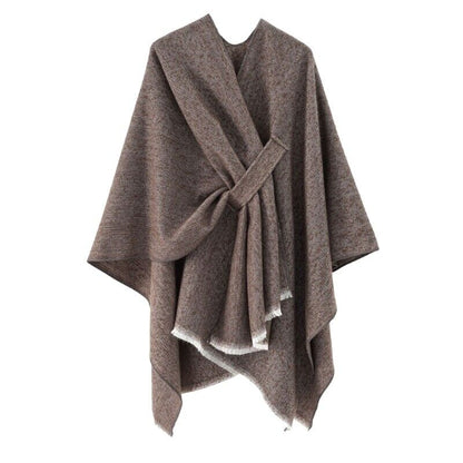 Chique katoenen cape overgooier poncho - Regina