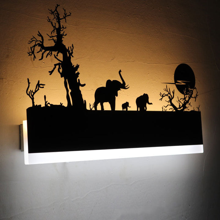 Gloeiende LED wandlamp & decor