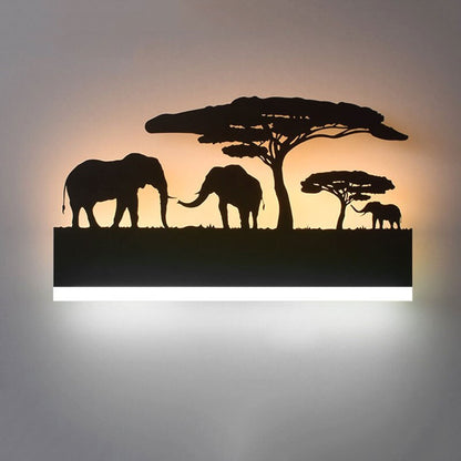 Gloeiende LED wandlamp & decor