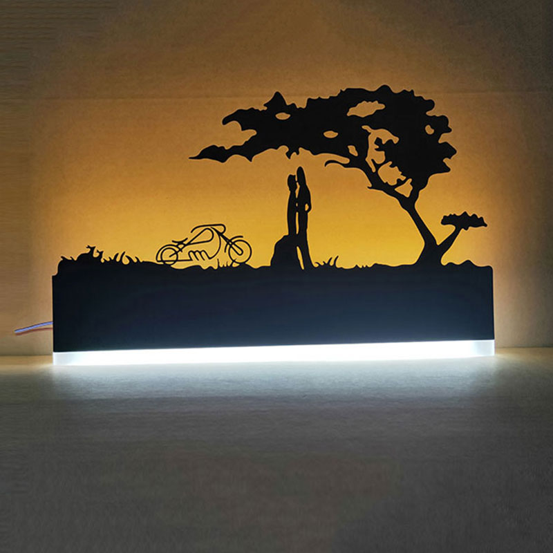 Gloeiende LED wandlamp & decor