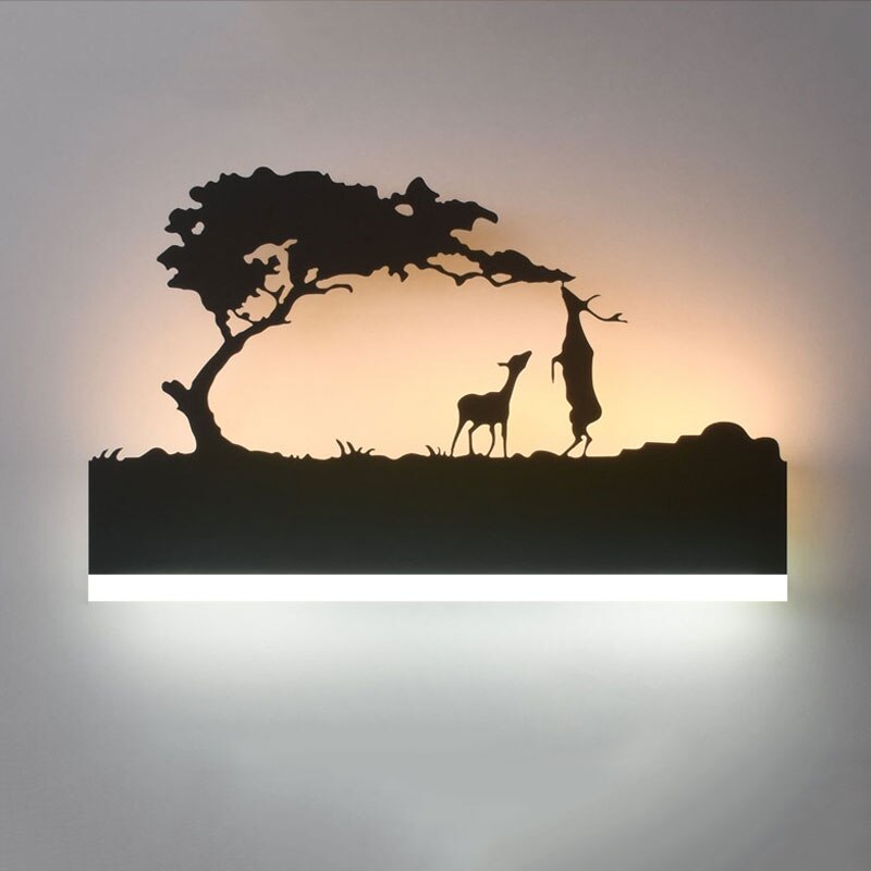 Gloeiende LED wandlamp & decor