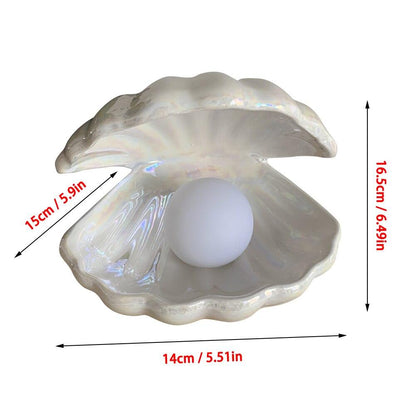 Magische schelpenlamp met parel