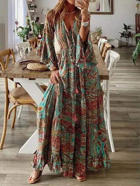 Bohemian maxi jurk - Kristen