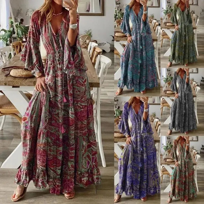 Bohemian maxi jurk - Kristen