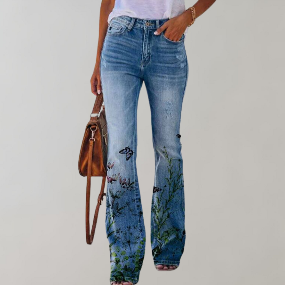 Flare Ontworpen Denim Broek voor Dames - Piper