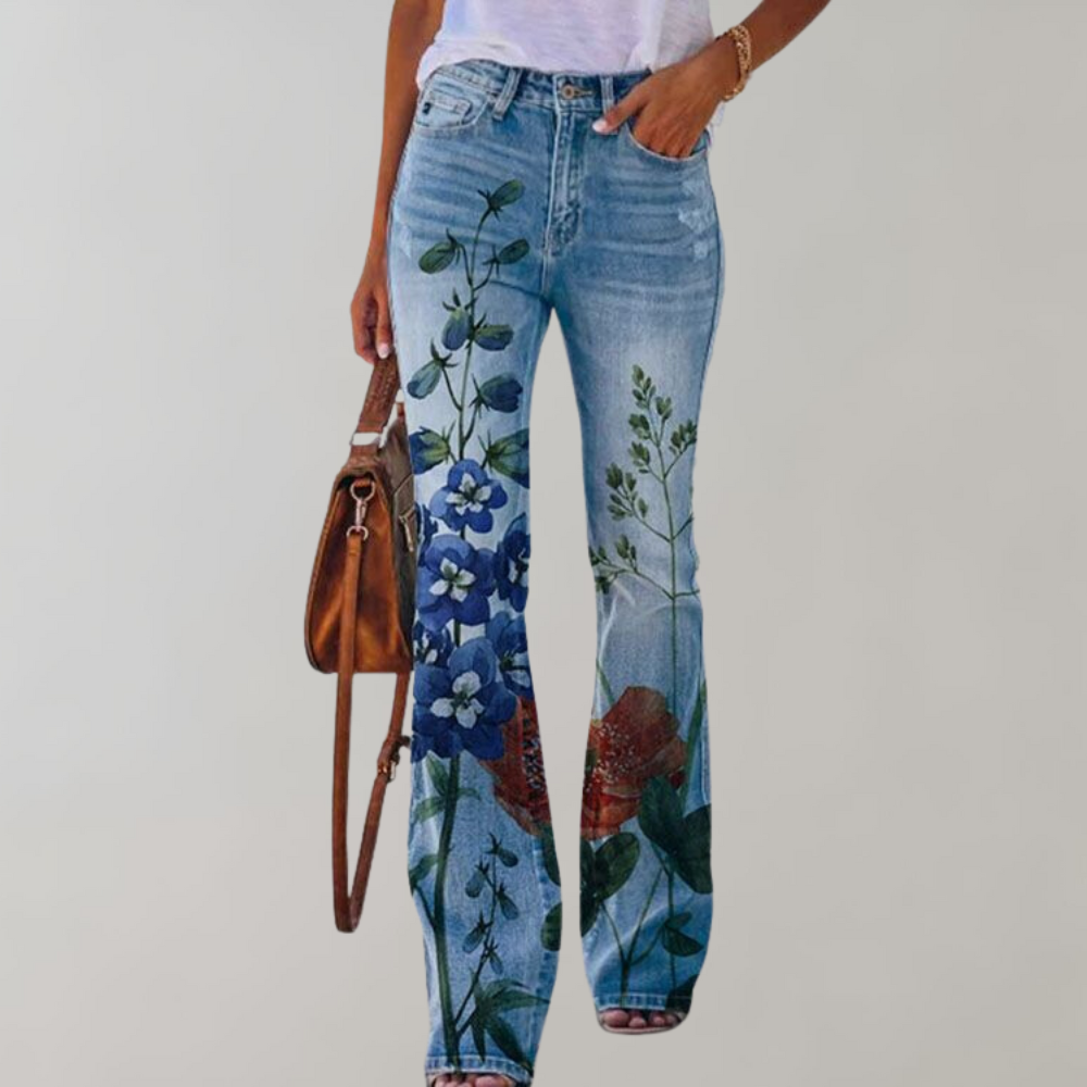 Flare Ontworpen Denim Broek voor Dames - Piper