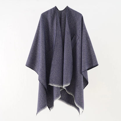 Chique katoenen cape overgooier poncho - Regina