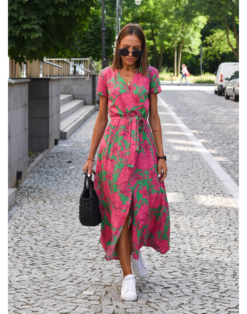 Zomerse maxi jurk met bloemen - Linda