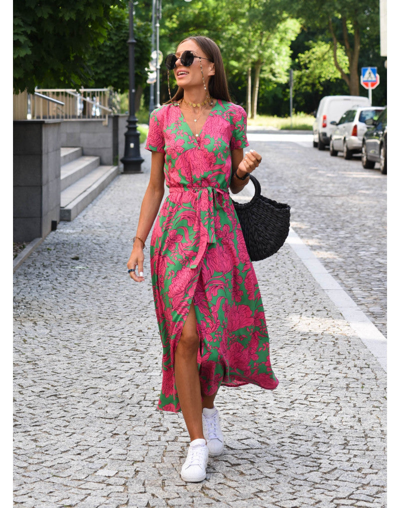 Zomerse maxi jurk met bloemen - Linda