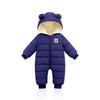 Warme en knusse baby winterromper met oortjes