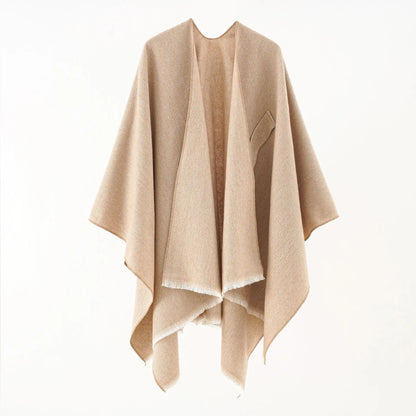 Chique katoenen cape overgooier poncho - Regina