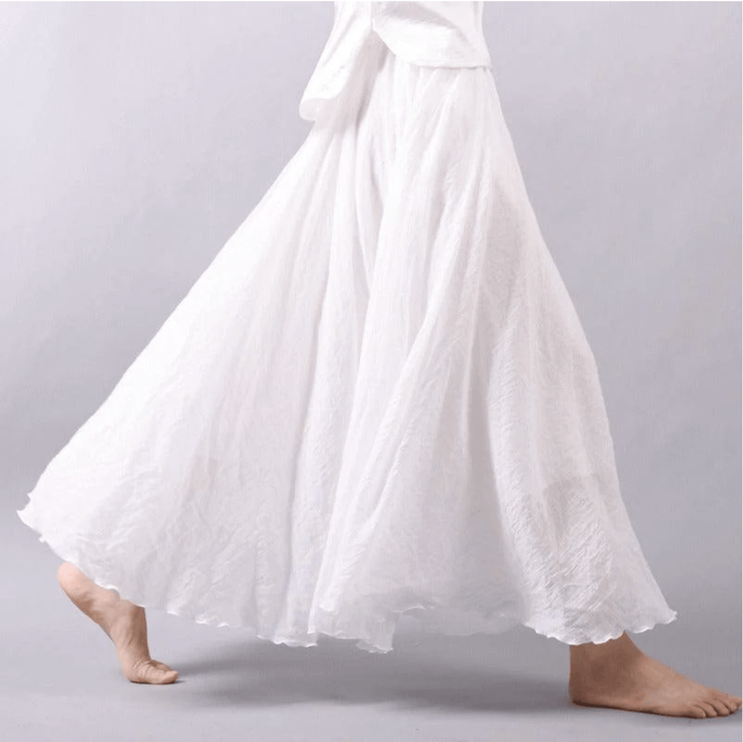 Elegante bohemian linnen maxi rok - Magna