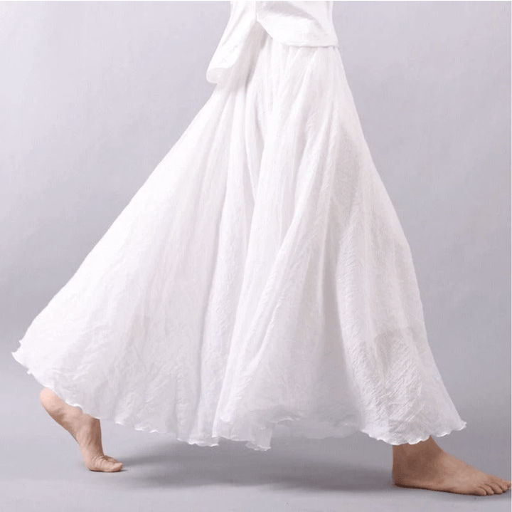 Elegante bohemian linnen maxi rok - Magna